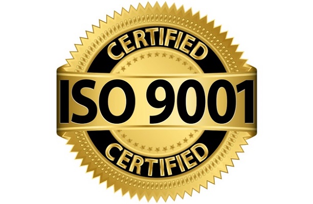 ISO 9001 certified badge