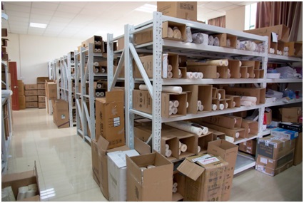 warehouse storage of products for review